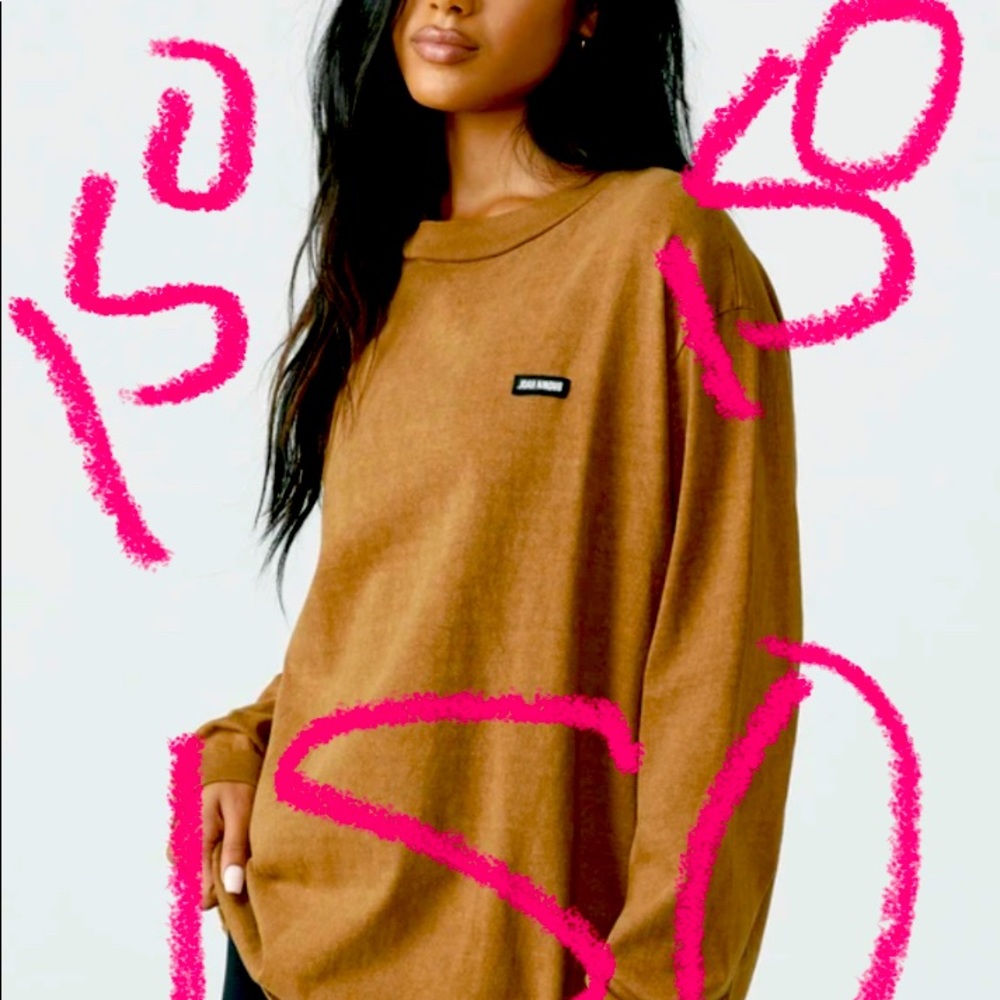 ISO! JOAH BROWN whiskey oversized long sleeve top